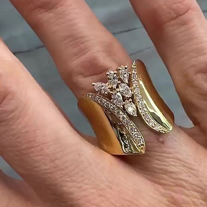 1.85ct Fashion Marquise Cut White Sapphire Eternity Ring