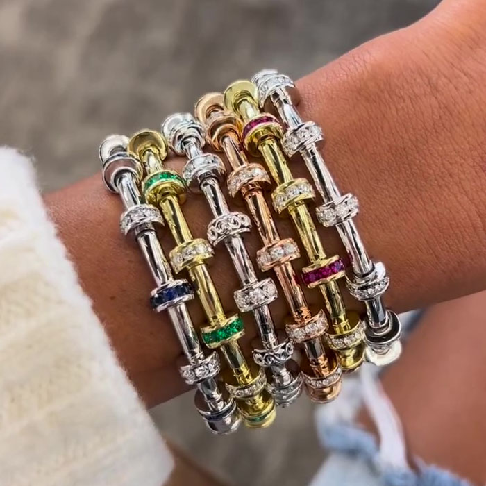 Round Cut Multi-color Tube Bracelets