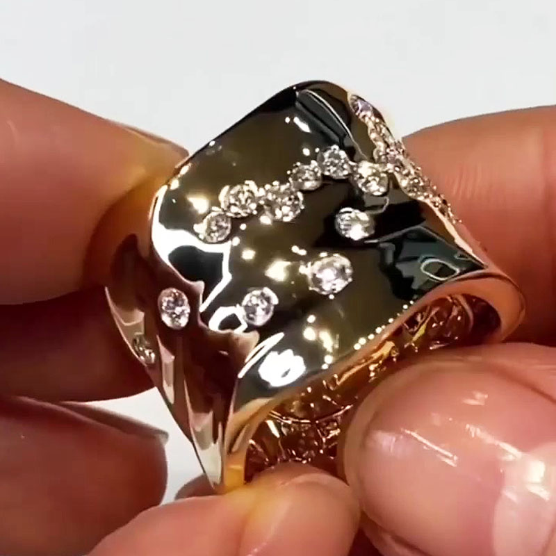 5.25ct Round Cut White Sapphire Men's Engagement Ring