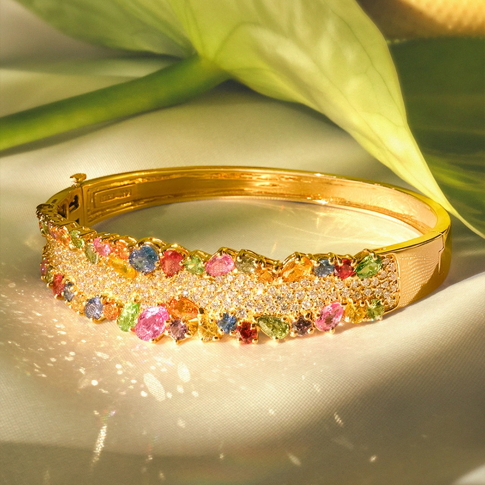 2.7ct pearl cut  Multi Sapphire Fashion Ring