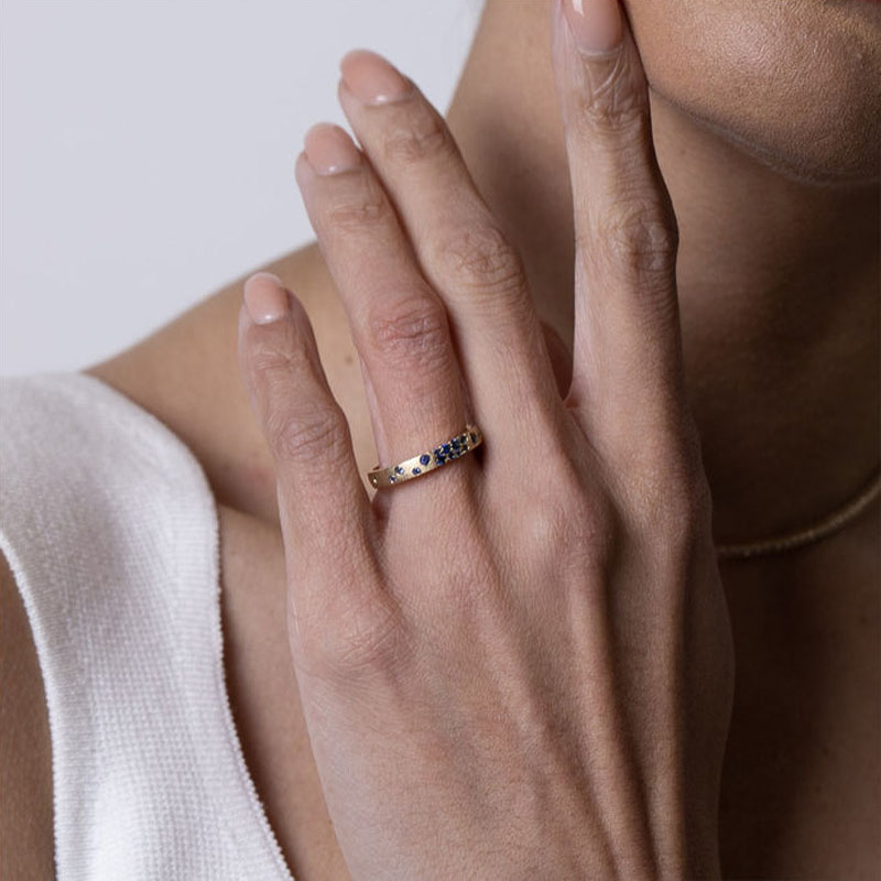 0.3ct Scattered Sapphire Eternity Ring