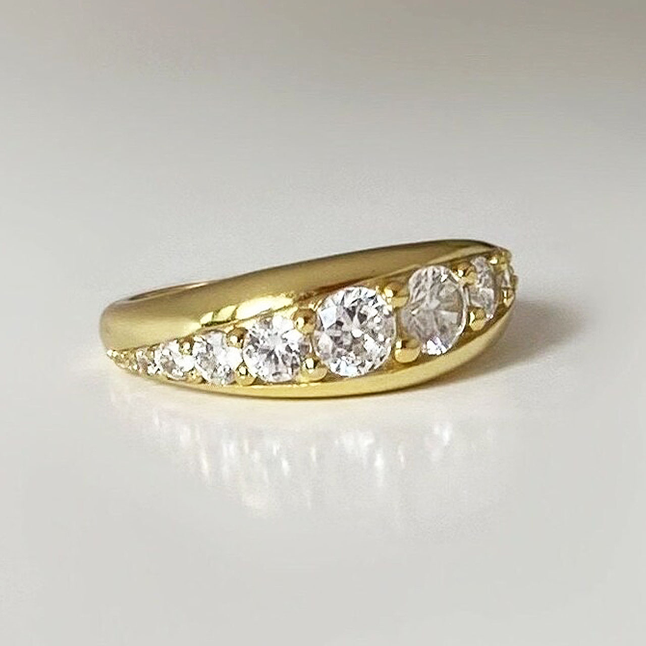 2ct Round Cut White Sapphire Wedding Eternity Ring