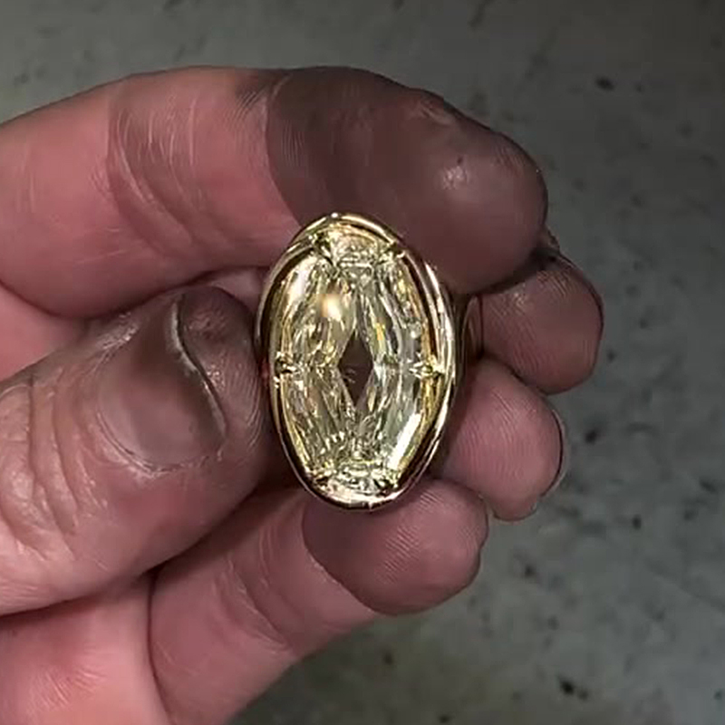 5ct Oval Cut Yellow Sapphire Solitaire Ring