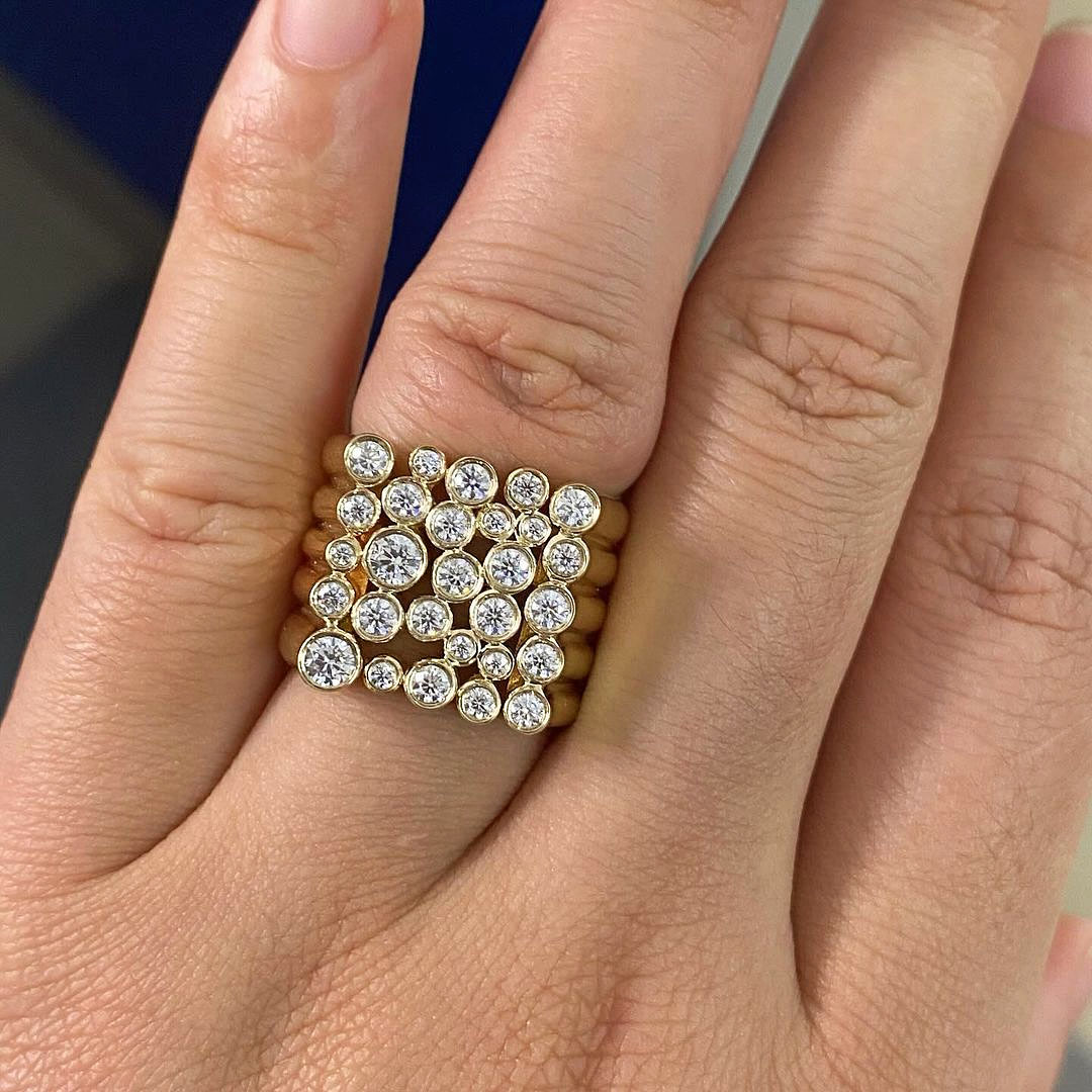 2.25ct Round Cut White Sapphire Men's Rand