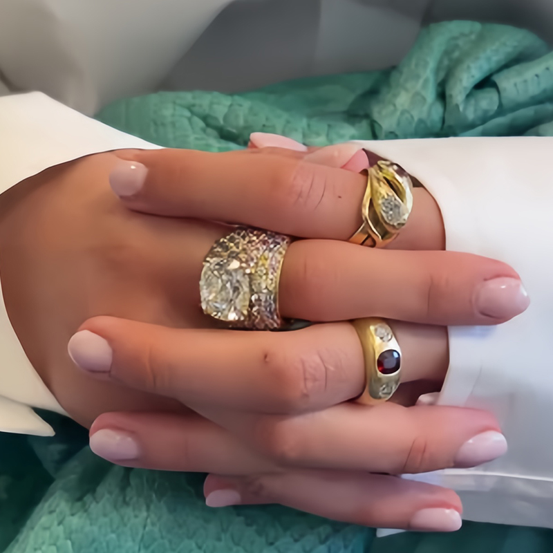 4ct Cushion Cut Olive Sapphire Wedding Band