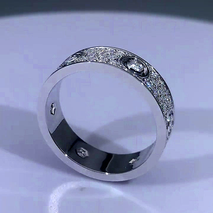 5.75ct Round Cut White Sapphire Eternity Ring
