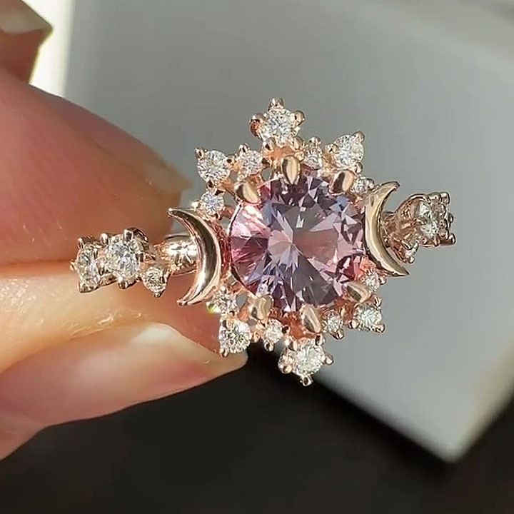 3ct Art Deco Round Cut Amethyst Sapphire Engagement Ring