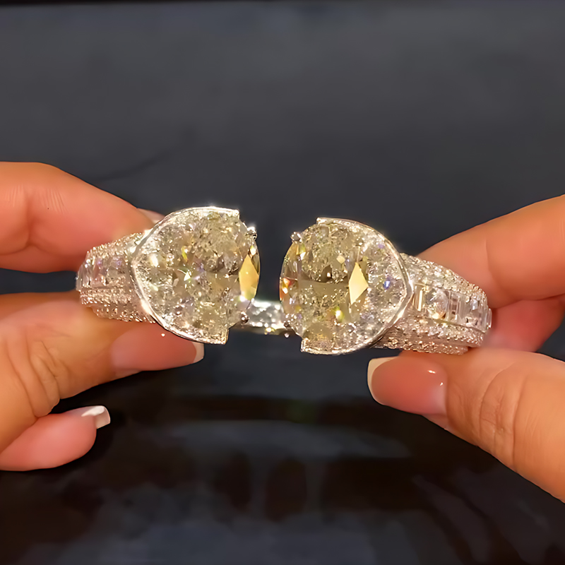 Toi et Moi Mixed Cut White Sapphire Bracelet