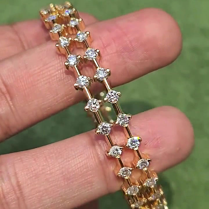 Round Cut White Sapphire Bracelet