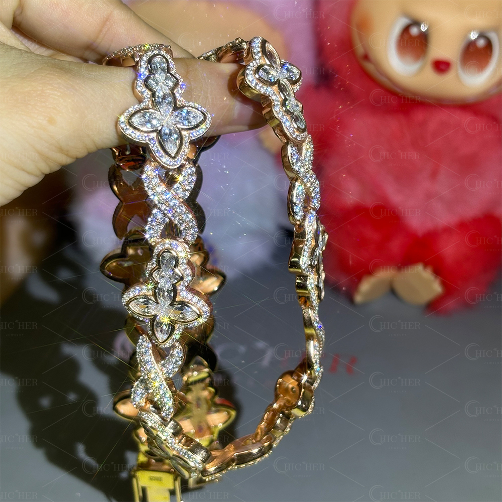 Lucky Clover Design Hip Hop Necklace for Men