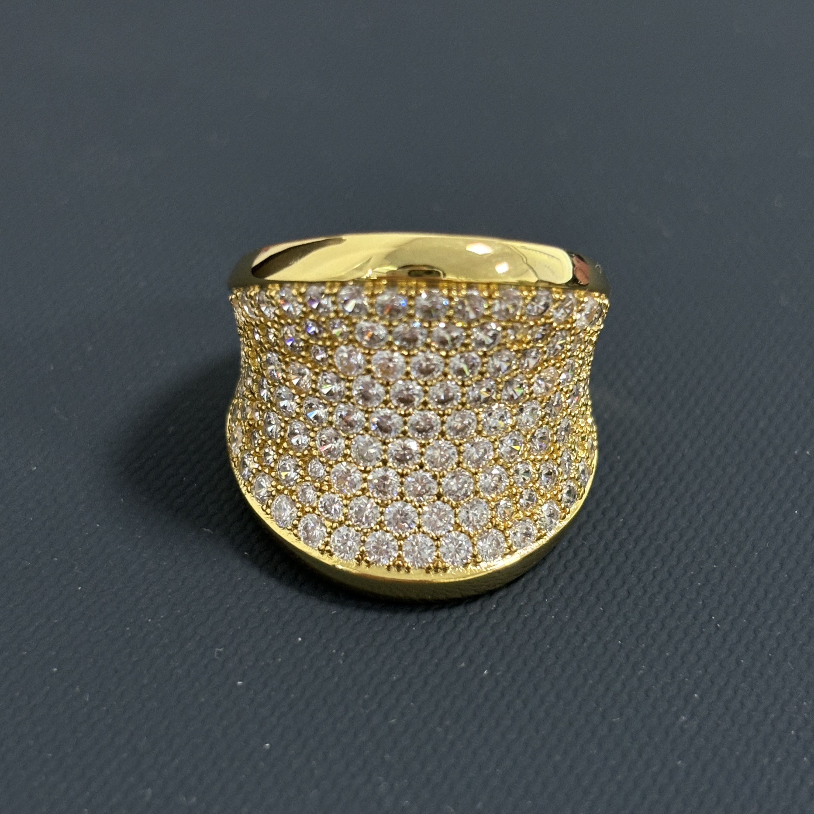 9.25ct Round Cut White Sapphire Cocktail Ring