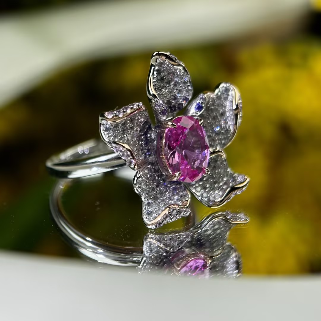Original Design - 1.5ct Oval Cut Amethyst Sapphire Engagement Ring