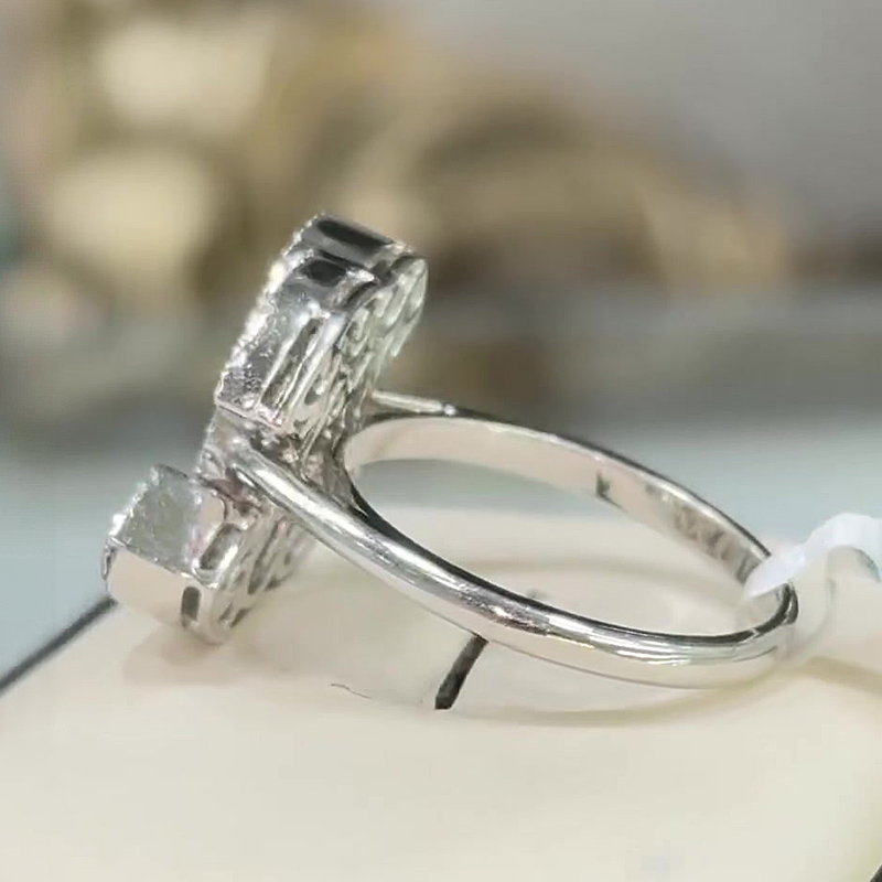 Double C Design 4.75ct White Sapphire Wedding Ring