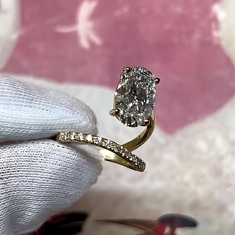 Timeless 3.5ct Oval Cut White Sapphire Engagement Ring