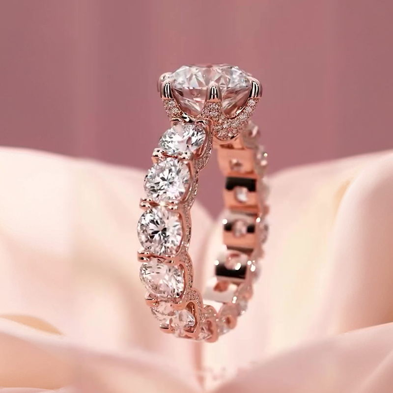 2ct Round Cut White Sapphire Engagement Ring