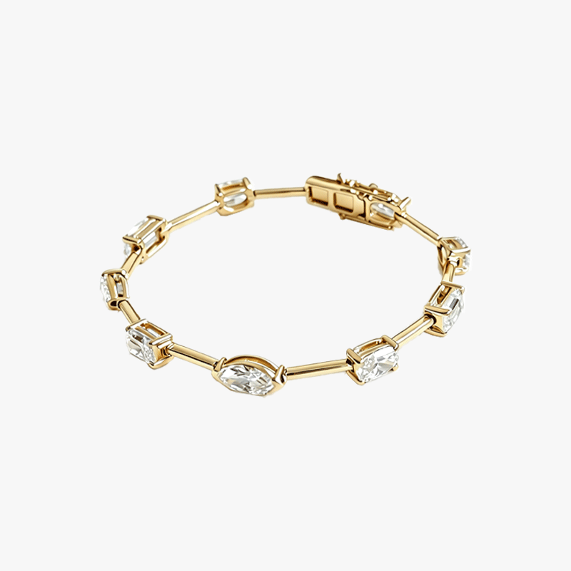 Classic Multiple Cut White Sapphire Bracelet