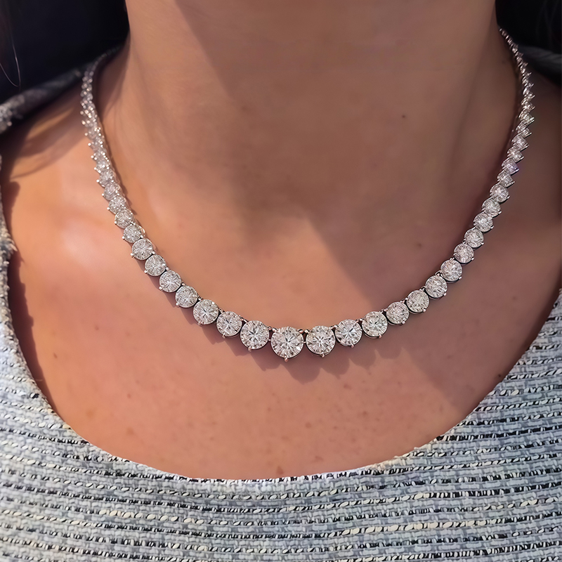 Round & Pear Cut Emerald/Yellow Sapphire Choker Necklace