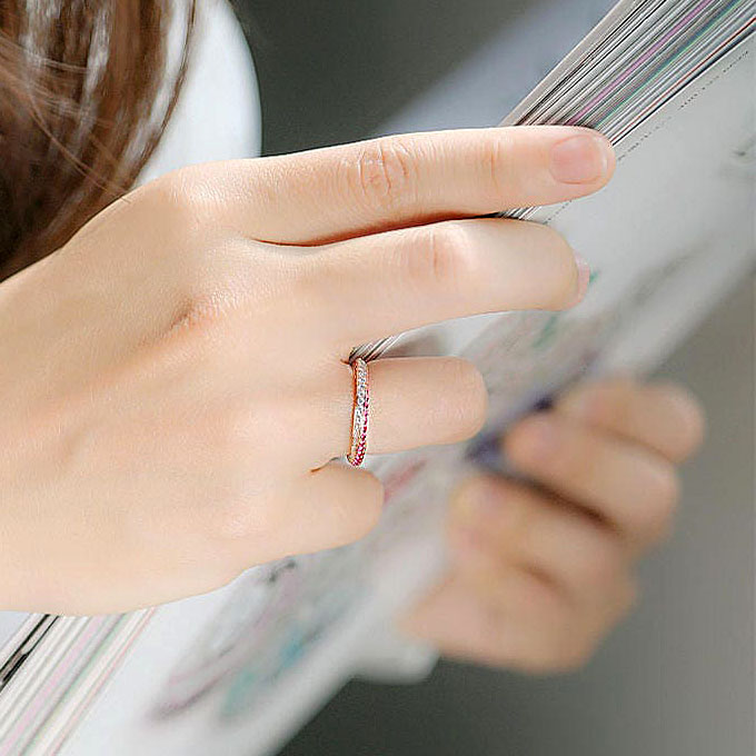 3.75ct Spiral Series Double-tone Sapphire Eternity Ring