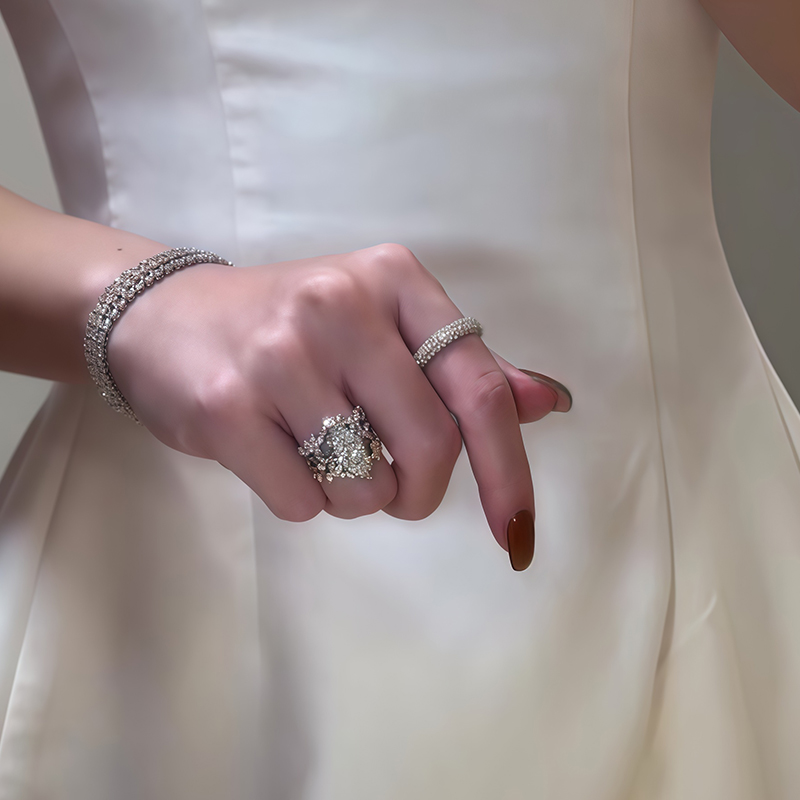 3ct Marquise Cut White Sapphire Vine Ring Set / 3-Piece