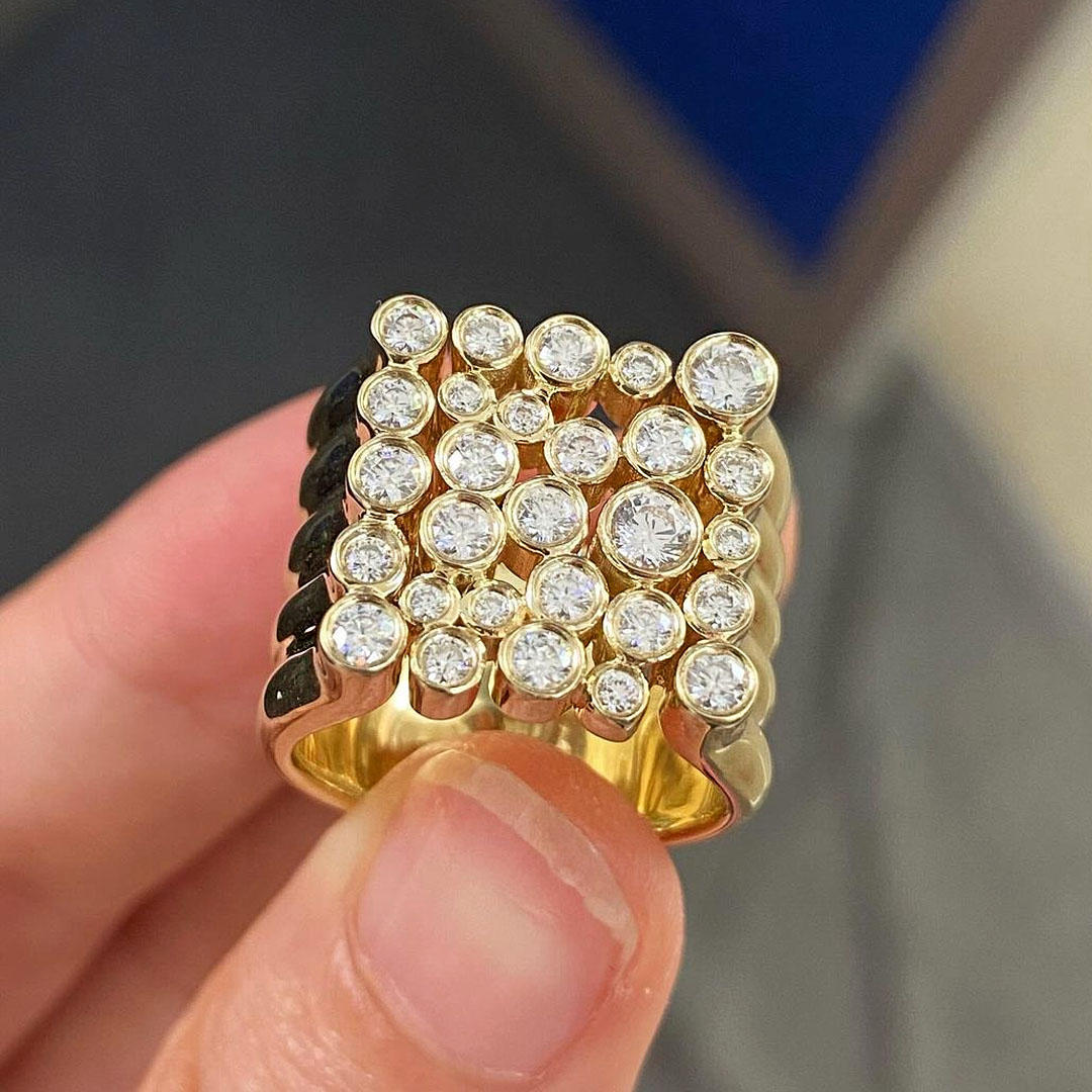 2.25ct Round Cut White Sapphire Men's Rand