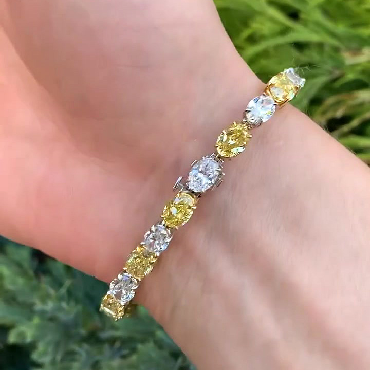 Oval Cut Yellow Sapphire Bracelet