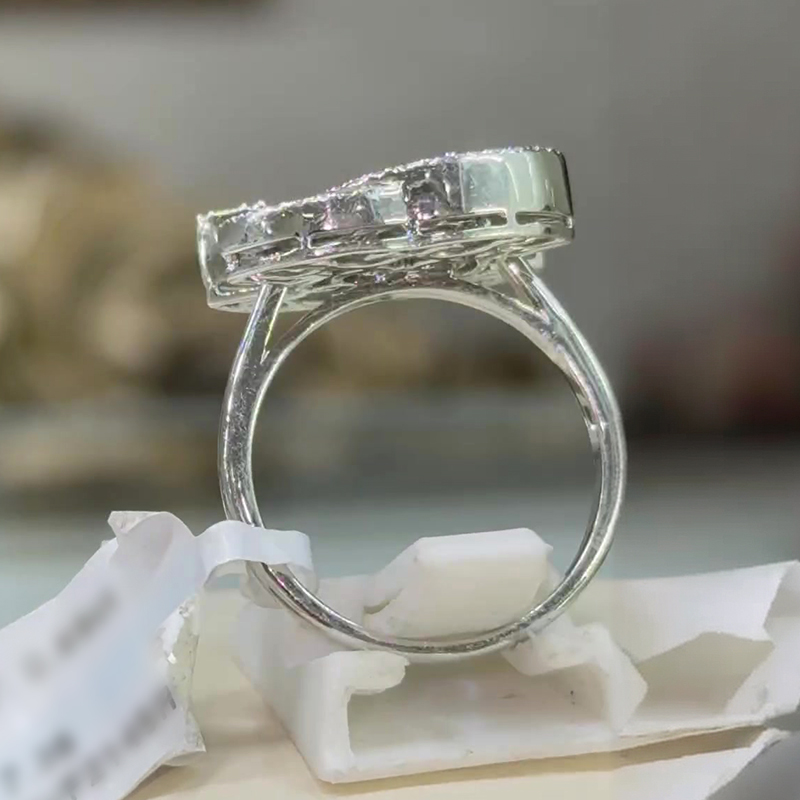 Double C Design 4.75ct White Sapphire Wedding Ring