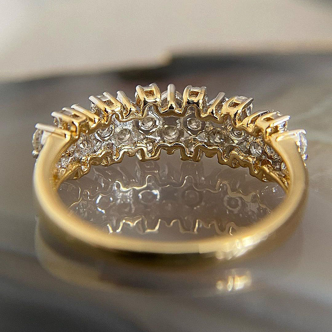 4.25ct Round Cut White Sapphire Eternity Ring