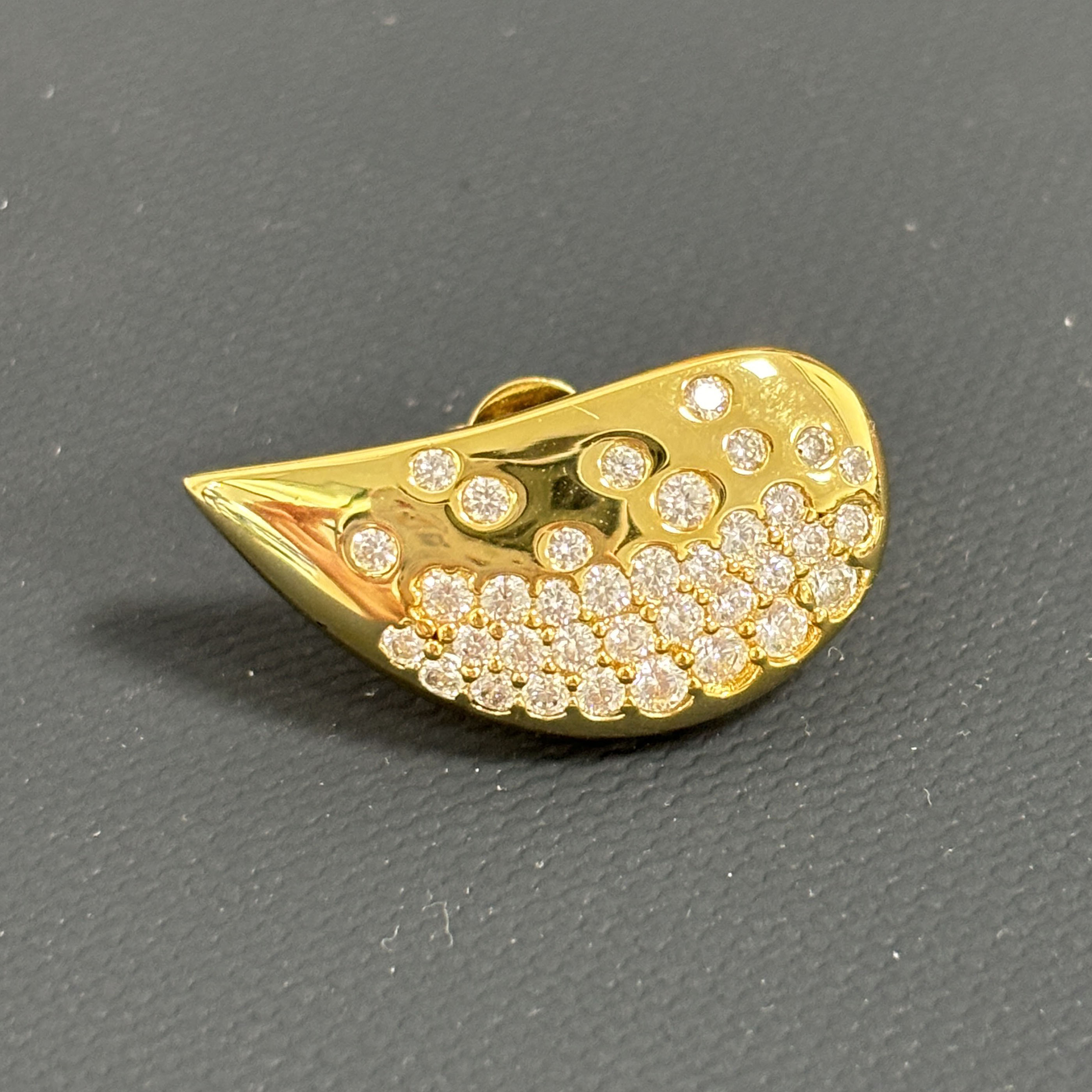 Art Deco Round Cut White Sapphire Stud Earrings