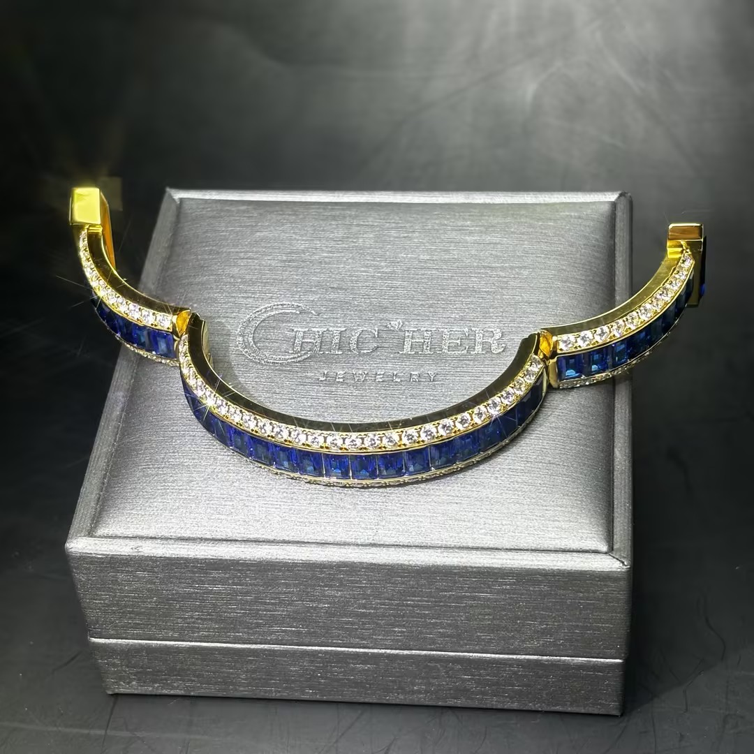 Original Design - Tol et Moi Blue & White Sapphire Bracelet
