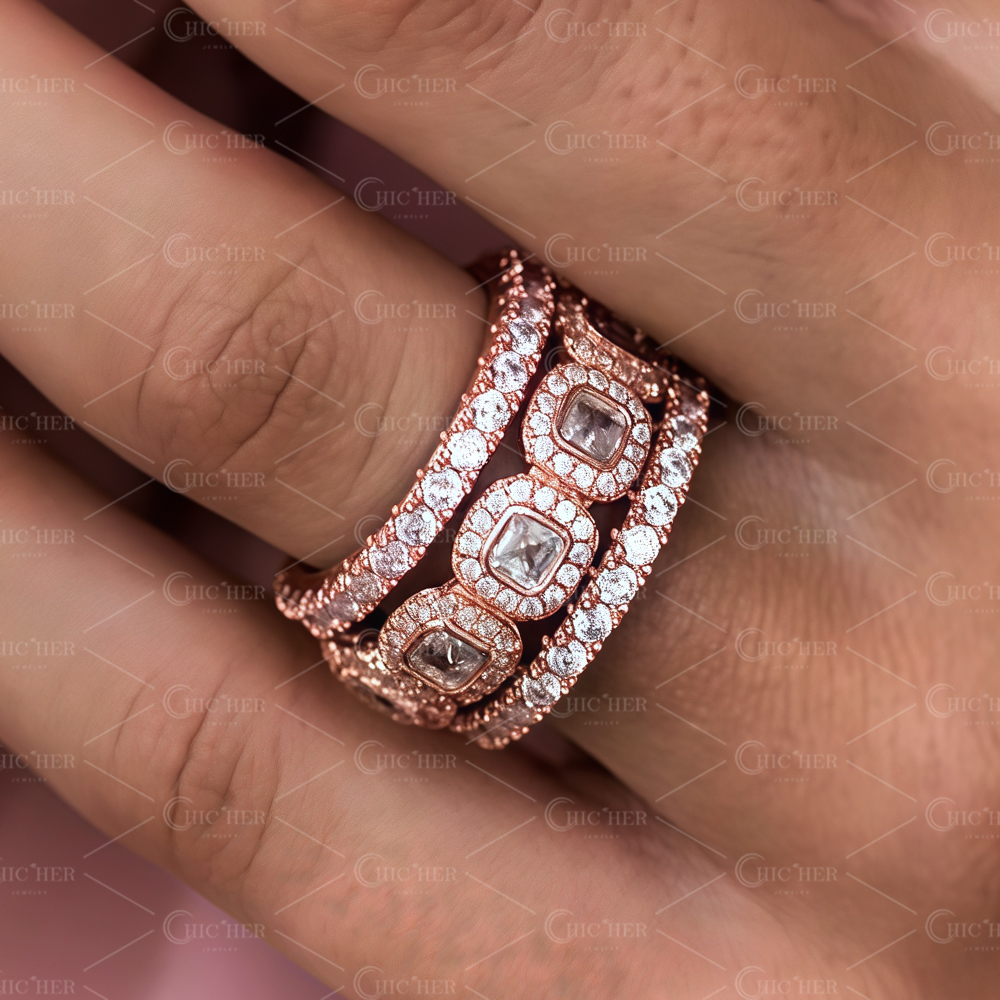 4.15ct 3pcs Stackable Ring Sets