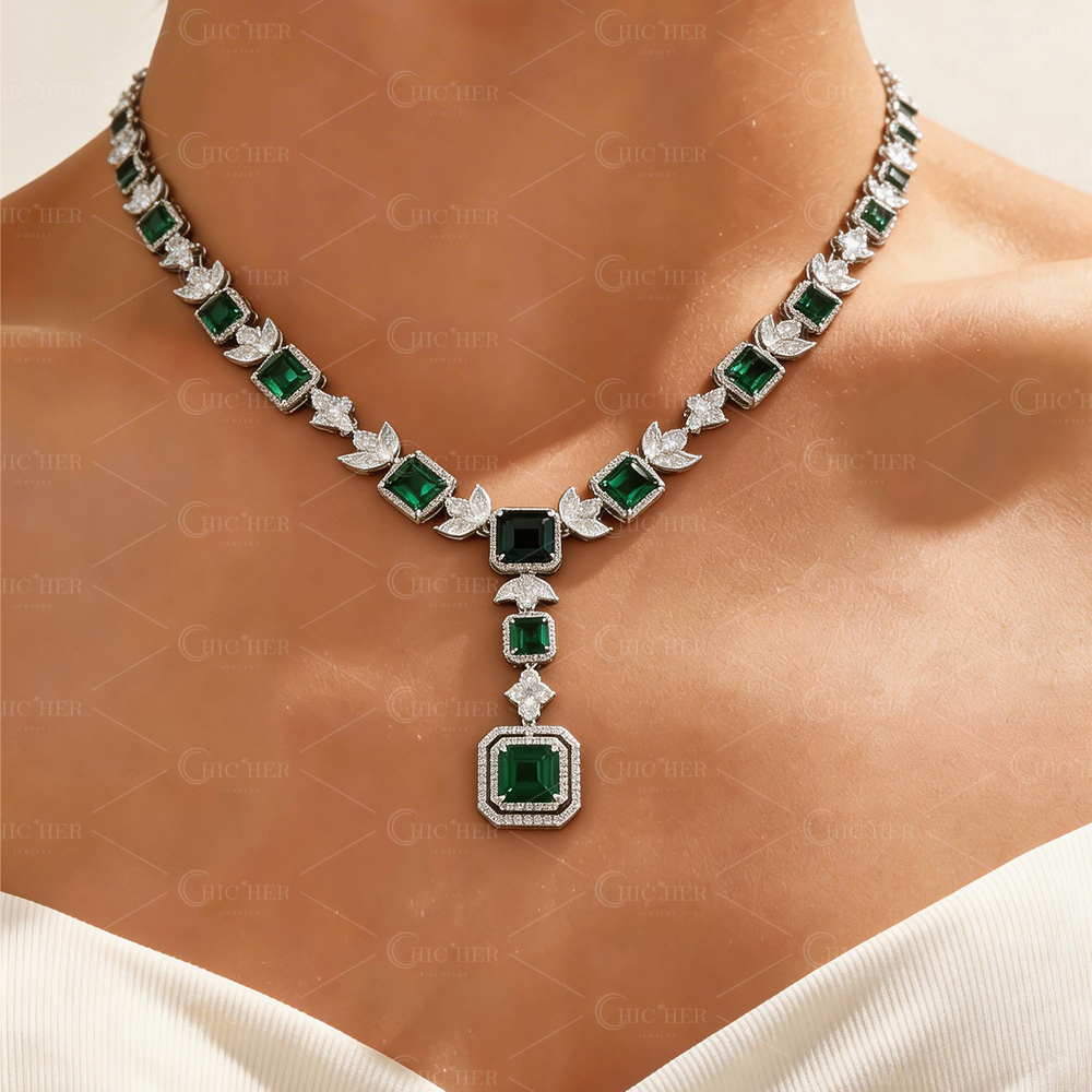 Fashion Emerald Necklace Choker