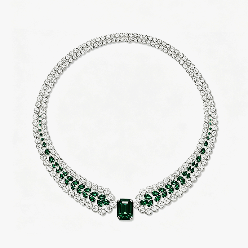 Luxury Emerald Choker Necklace For Women