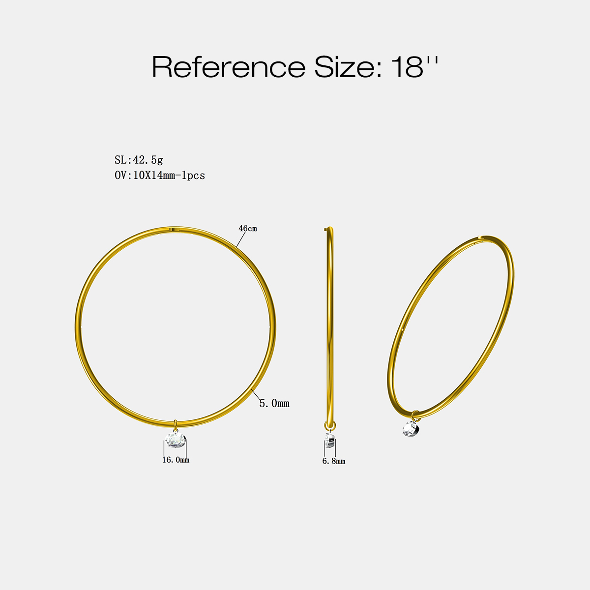 Oval Cut White Sapphire Pendant Necklace