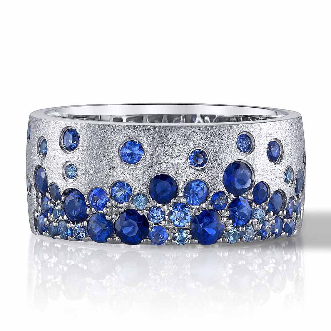 1.34ct Scattered Sapphire Cigar Band