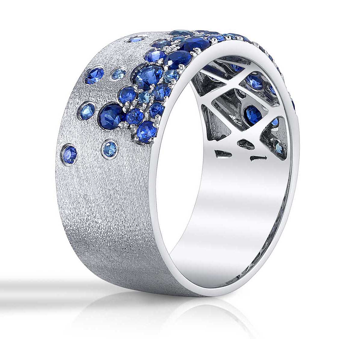 1.34ct Scattered Sapphire Cigar Band