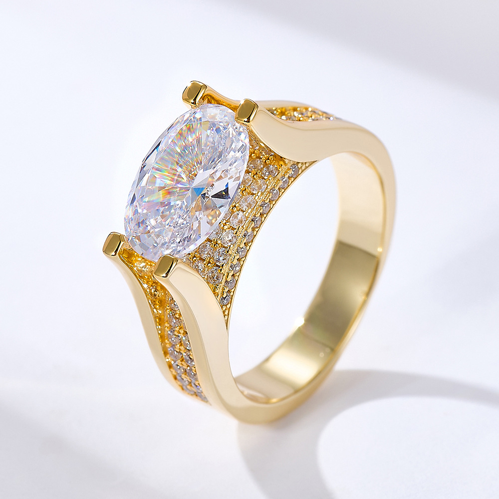 3.5ct East-west Design Oval Cut Engagement Ring