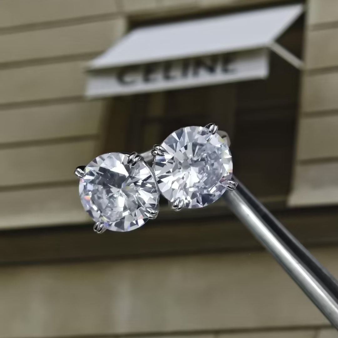 3.22ct Round Cut White Sapphire Toi et Moi Ring
