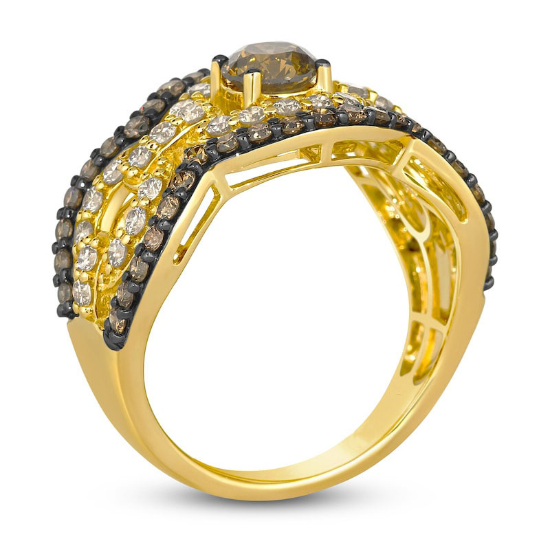 6.75ct Round Cut Yellow Sapphire Eternity Ring
