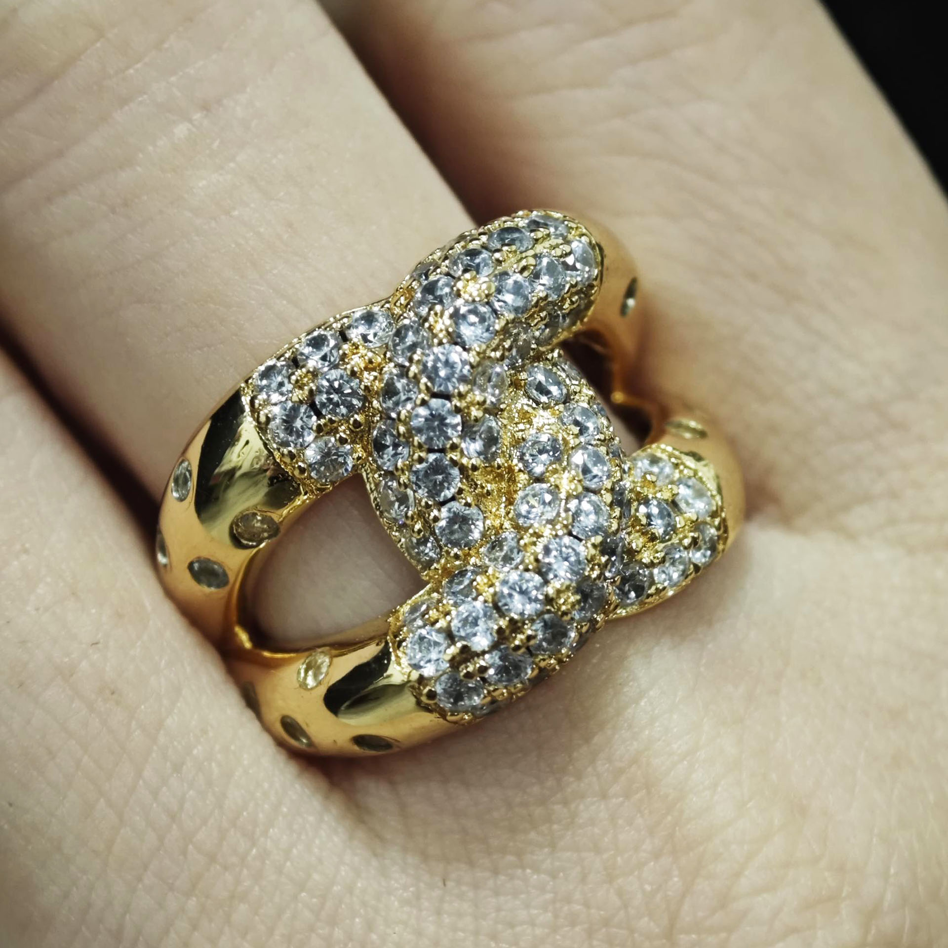 3.25ct Micro-pave Setting Round Cut White Sapphire Knot Ring