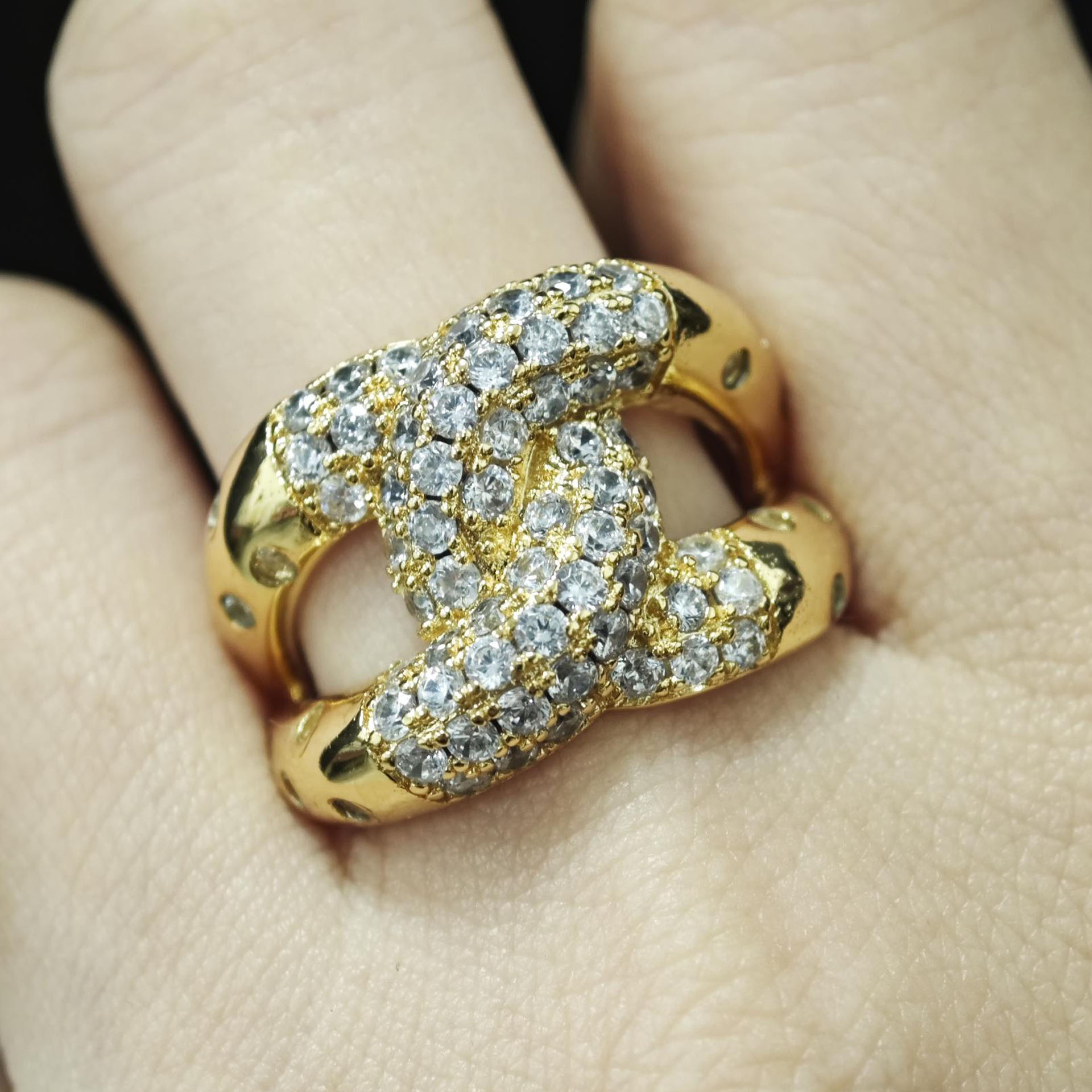 3.25ct Micro-pave Setting Round Cut White Sapphire Knot Ring