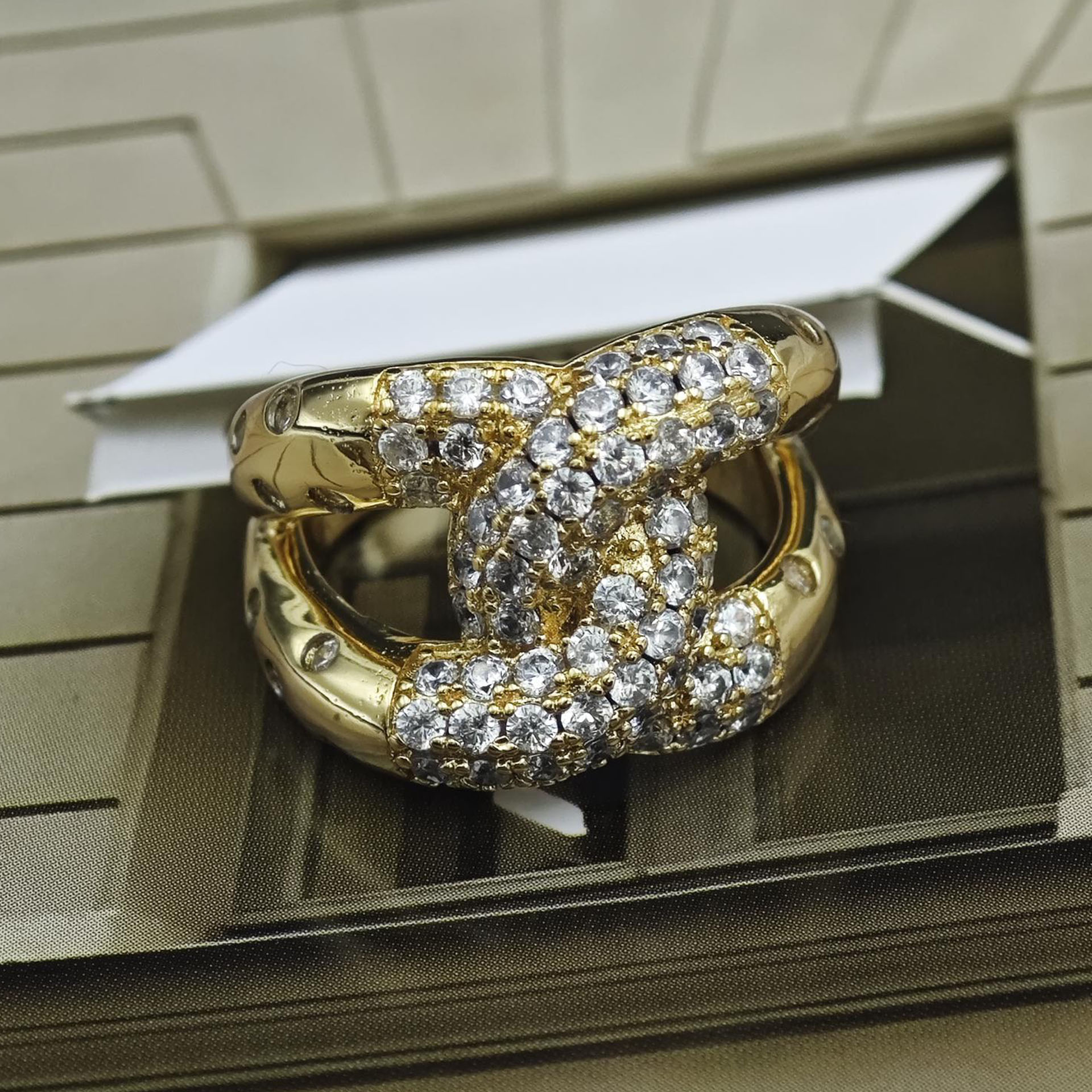 3.25ct Micro-pave Setting Round Cut White Sapphire Knot Ring