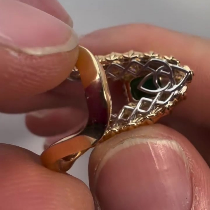 Emerald Cut Emerald Sapphire VANKI Ring