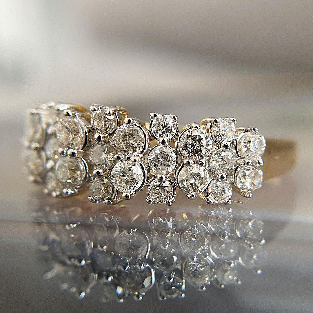 4.25ct Round Cut White Sapphire Eternity Ring