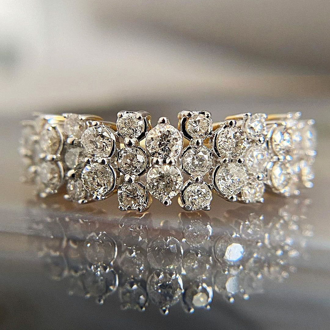 4.25ct Round Cut White Sapphire Eternity Ring