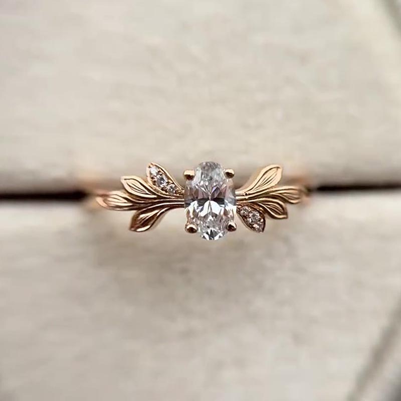 Art Deco 1.5ct Oval Cut White Sapphire Engagement Ring