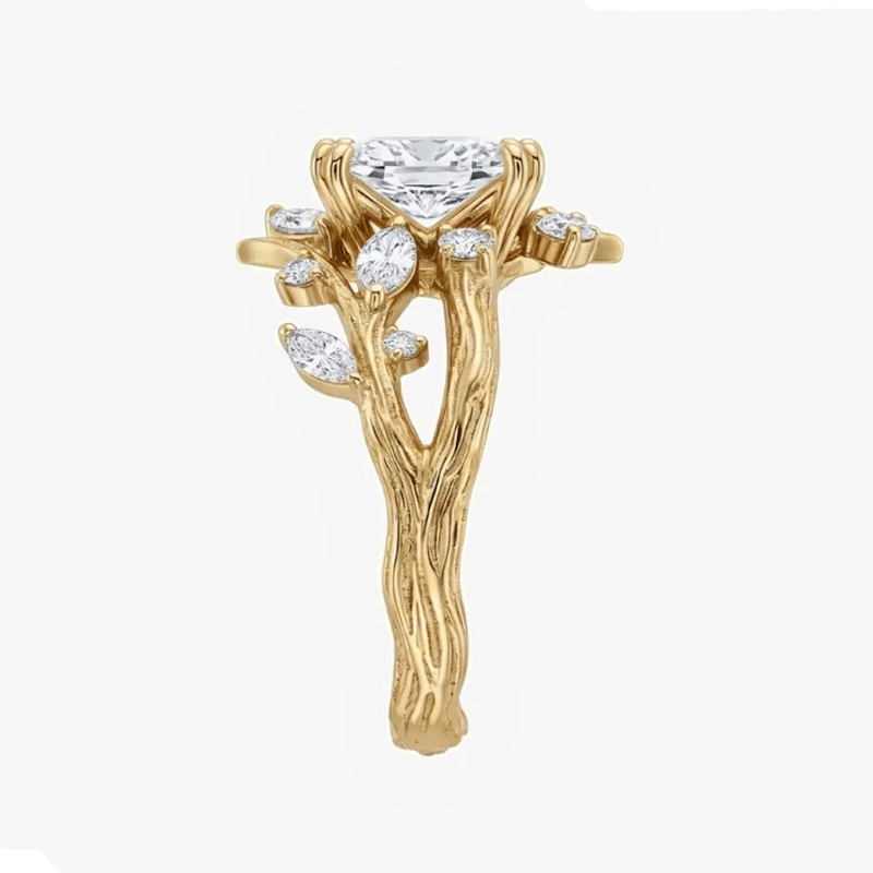 Original Design - 2ct Princess Cut White Sapphire Engagement Ring