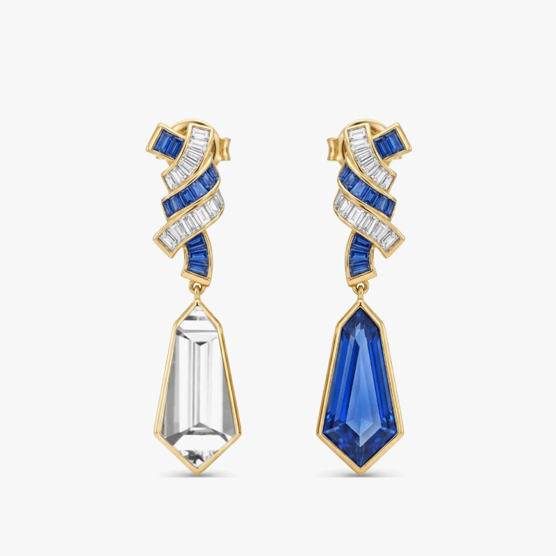 Original Design - Art Deco Dangle Earrings (2 Color Options)