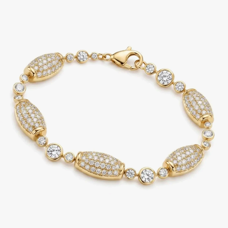Original Design - Round Cut Moissanite Bracelet