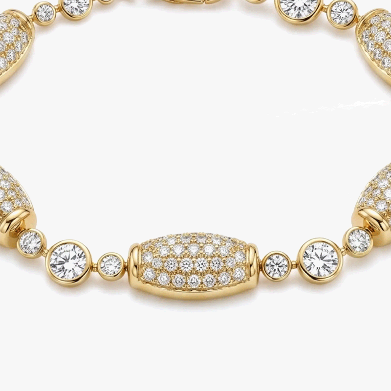 Original Design - Round Cut Moissanite Bracelet