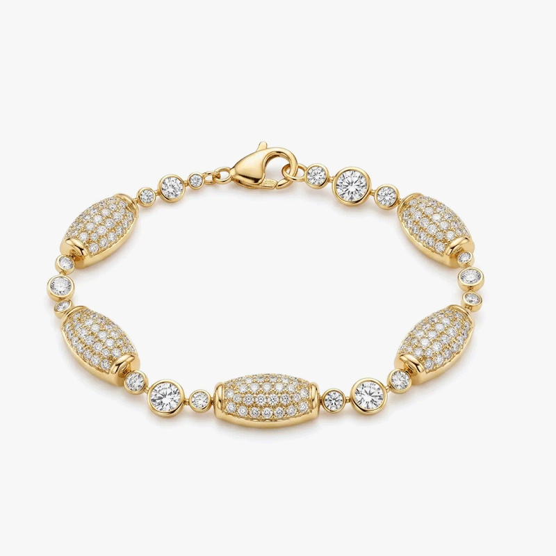 Original Design - Round Cut Moissanite Bracelet